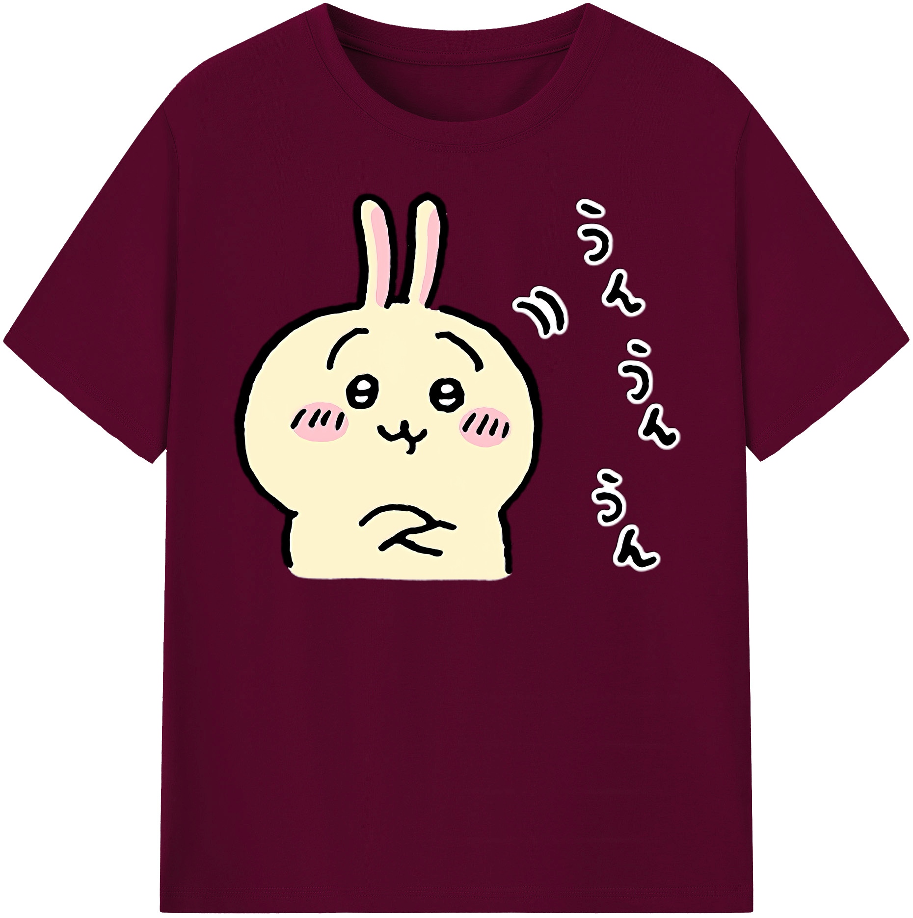 （画像用） ちいかわ うさぎ Chii-kawa usagi レディースカジュアルプリントTシャツ（綿100％）
